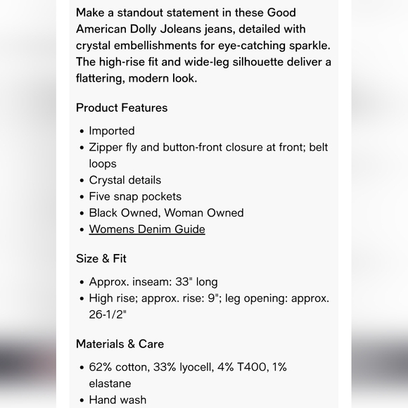 Good American Blue Embellished Flare Jeans - Picture 8 of 8